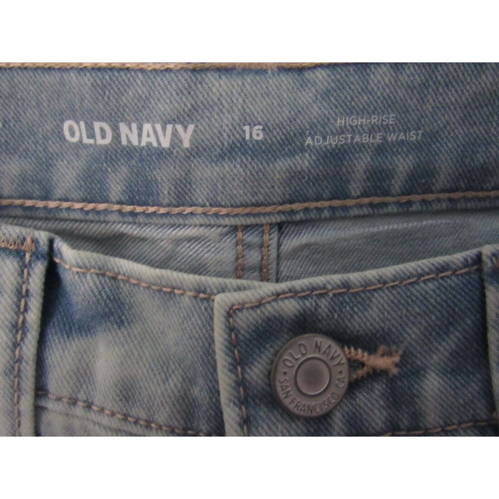 Old Navy Girl Jean Shorts Size 16 High Rise 10 1/2" Cut Off Demin NWT Summer Fit - Picture 3 of 4